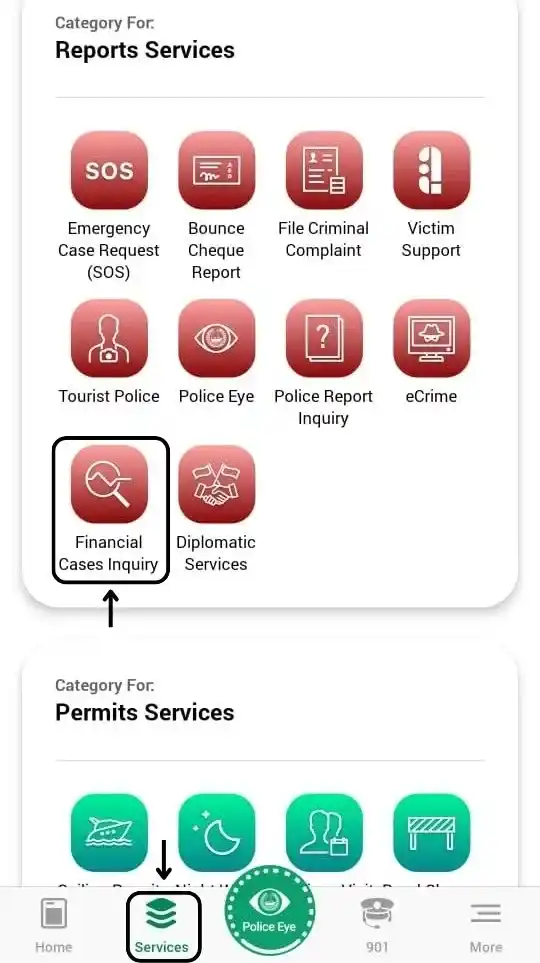 Steps to check travel ban using dubai police mobile app