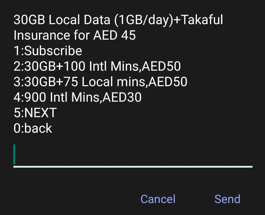 Etisalat Internet packages 